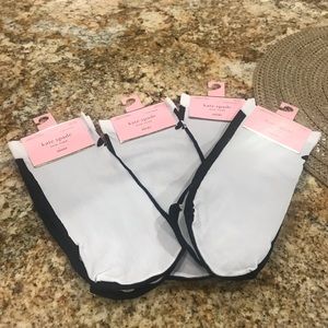 Kate Spade ♠️ new no show socks black n white